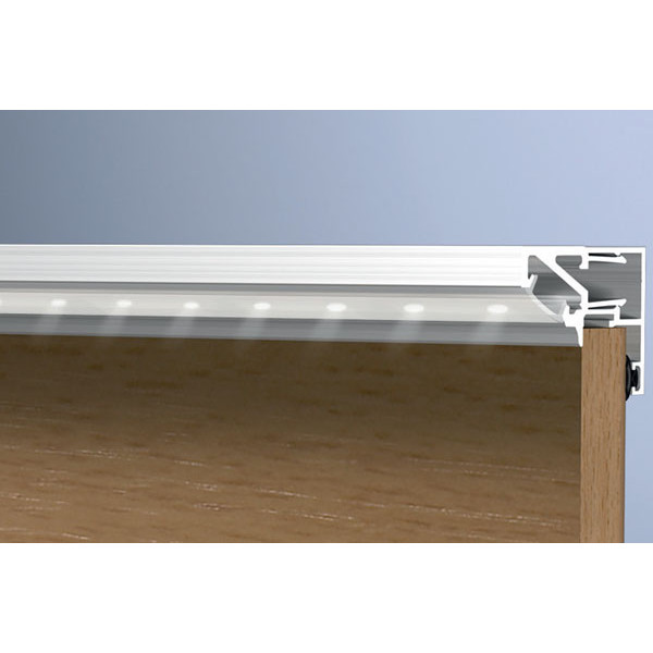 Профиль для LED подсветки, L=4100мм, отделка алюминий, 928130.61.00 4100.0