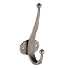 Крючок KR 0320 SC , двухрожковый,черненый старинный цинк