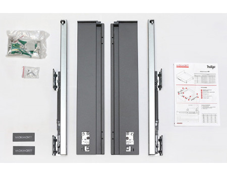 Комплект ящика Indigo H=90, L=450, отделка орион серый, M-IND.KIT.450A1.OG
