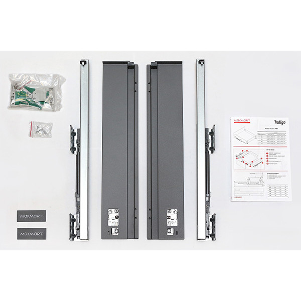 Комплект ящика Indigo H=90, L=450, отделка орион серый, M-IND.KIT.450A1.OG