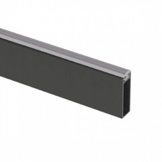 Linear Штанга для одежды 10х30 c демпфером, L=2000мм, отделка серый металл
