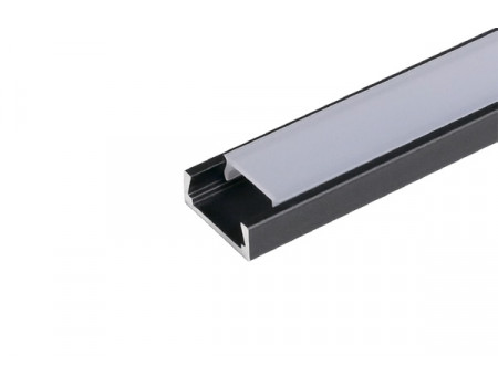 Профиль 1506.PR-Blak  для LED подсветки накладной, L=3000 мм, отделка алюминий черный
