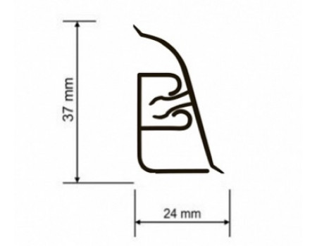 Плинтус LB37 Эверест 475, 3м/п